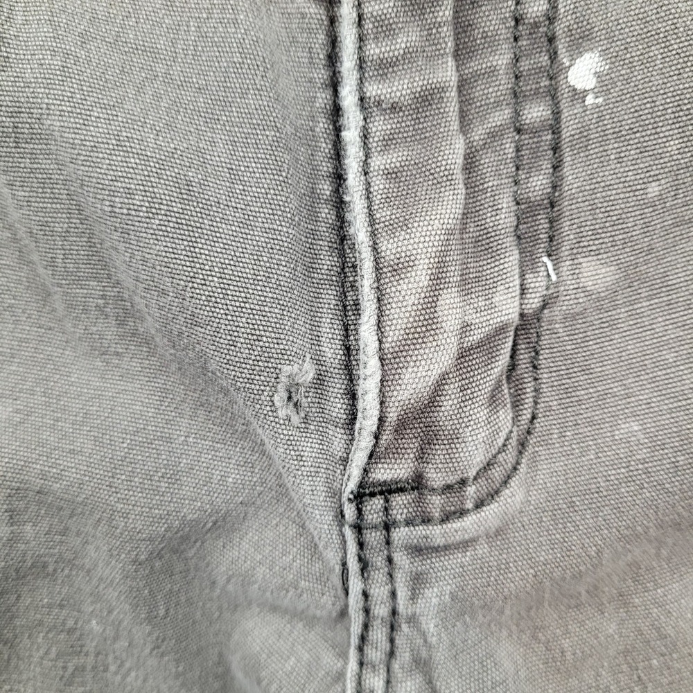 Carhartt Carpenter Pants Mens 36x32 Gray Relaxed Fit Distressed Paint Splatter - Picture 4 of 8